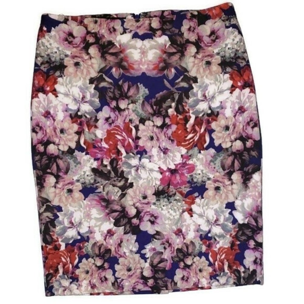 TALBOTS Petite Floral Career Pencil Skirt 4P